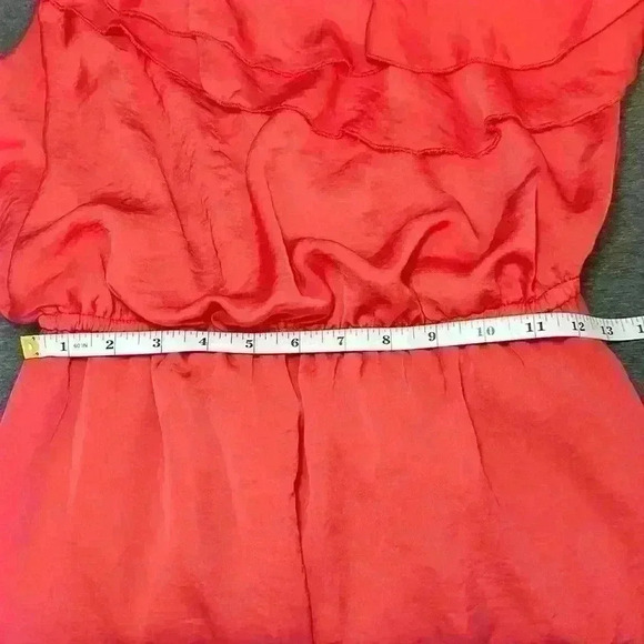 City Triangle Coral Ruffled One Shoulder Mini Dress Women’s Size Medium NWT - Picture 9 of 13